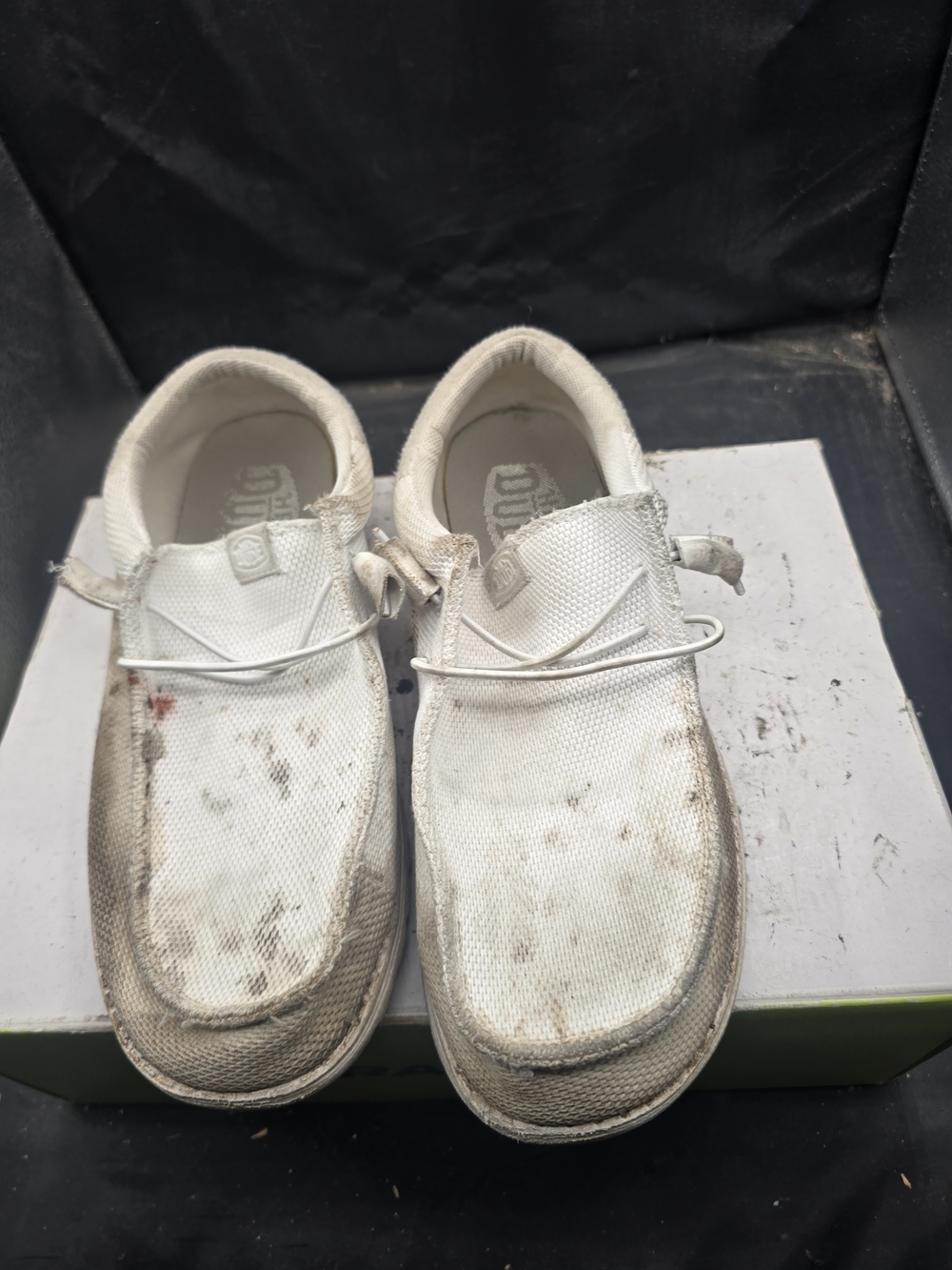 Hey Dude White and Beige Slip-On Shoe